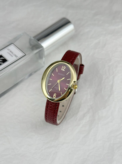 Hot Sale Brand Quartz Watch for Women Fashion Leather Strap Pigeon Egg Dial Watches Luxury Gift Girl Wristwatches