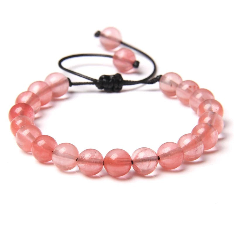 Natural red stone beads braided bracelet beads Adjustable Rope length bracelets for women attractive gifts