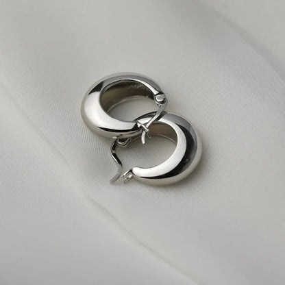 Gold Geometric Hoop Earrings Korean Style Women’s Daily Jewelry