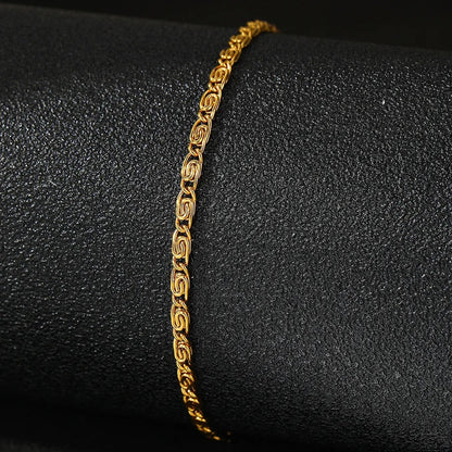 FTCY Stainless Steel Gold Chain Bracelet for Women Lightweight Luxury Elegant Jewelry