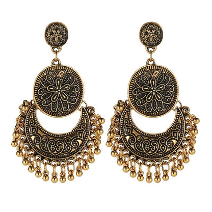 Vintage Bohemian Round Drop Earrings for Women