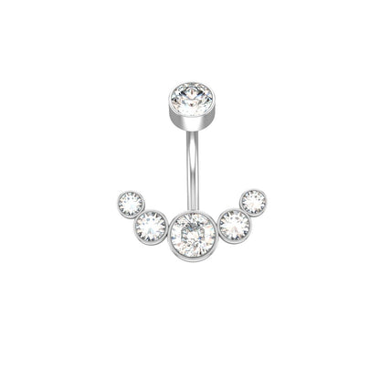 Animal Heart Dangle Belly Button Rings Surgical Steel Curved Navel Barbell Ring Body Jewelry Piercing for Women Girl