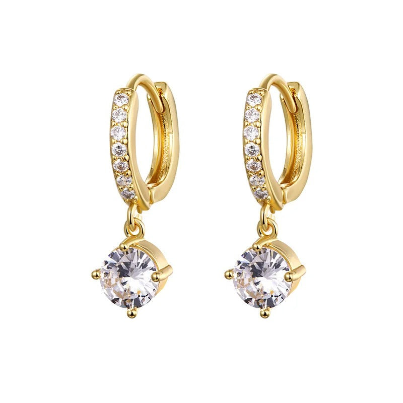 Silver Gold Filled Dangle Earrings For Women  Drop Earring Jewelry Circle Ear Ring