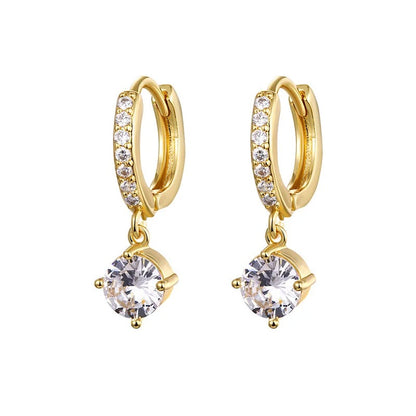 Silver Gold Filled Dangle Earrings For Women  Drop Earring Jewelry Circle Ear Ring