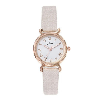 New women's fall fashion easy to take simple compact crowd watch female students casual small dial diamond college style