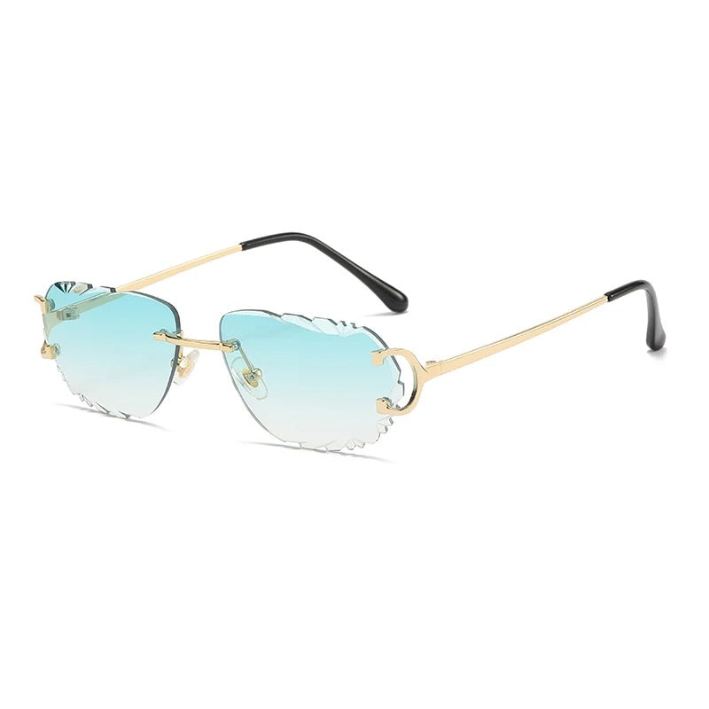 Retro Frameless UV400 Sunglasses for Men and Women