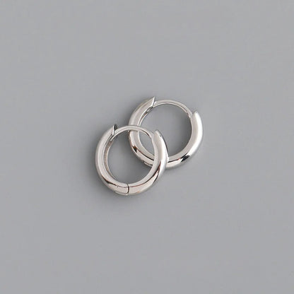 Silver Geometry Hoop Earrings for Women Fashion Silver Jewelry Gifts Trendy