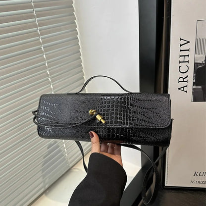 Alligator Pattern Crossbody Bag for Women Adjustable Strap