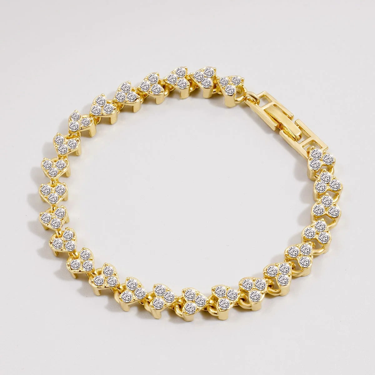 Luxury Roman Crystal Bracelet Women’s Geometric Chain Jewelry