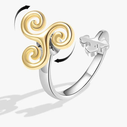 Sunflower Anxiety Spinner Ring for Women Butterfly Charm Fidget Ring