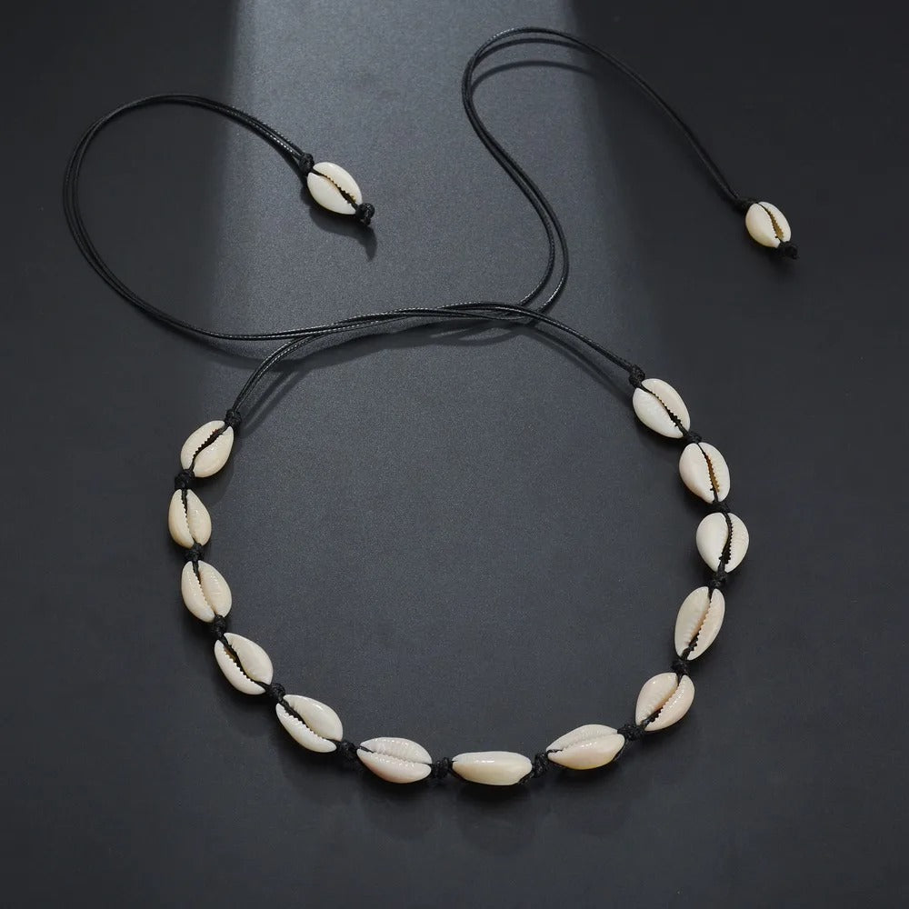 Beach Bohemian Shell Choker Necklaces For Women Girls Summer Fashion Jewelry Chained Shell Pendants Necklace