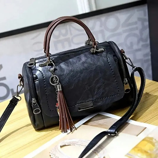 Tassel Shoulder Bag Large Capacity Zipper Crossbody Women Handbag
