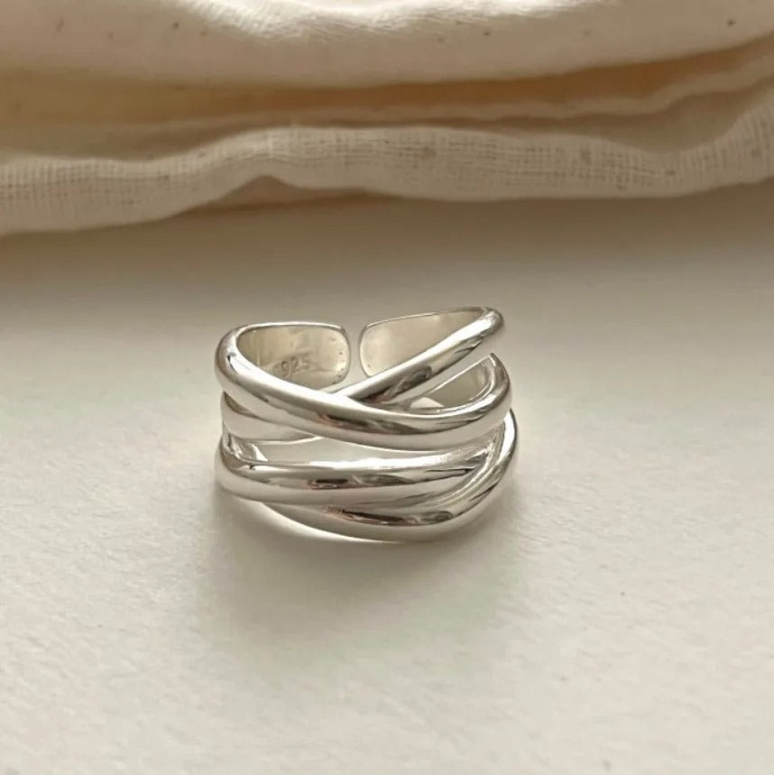 Rings for Women Fashion Geometric Handmade Irregular  Gold Ring Party Christmas Gift
