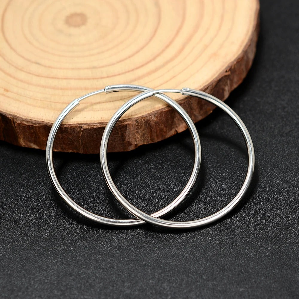 Women’s Classic Hoop Earrings Stainless Steel Punk Circle