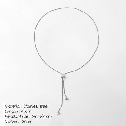 eManco Personalized Snake Chain Adjustable Necklace for Women