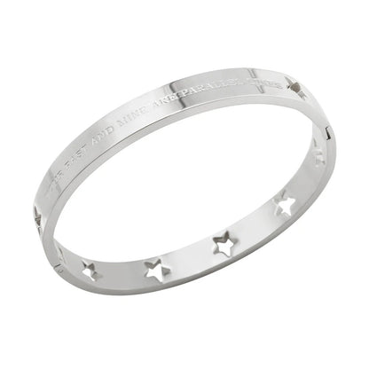 LOVE Fashion Hollow Stars and Carve Bangle STARS ALIGNED BRACELET SET Stainless Steel Waterproof Jewelry for Women 2025