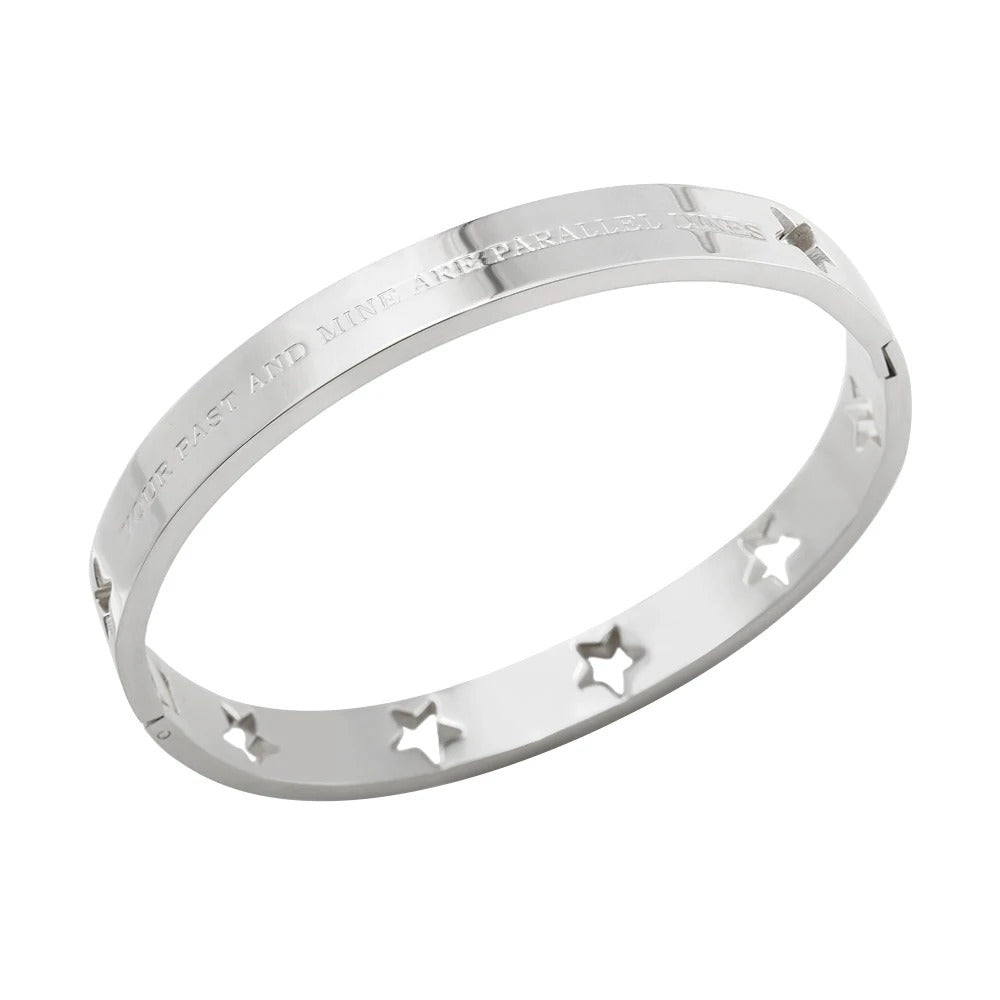 LOVE Fashion Hollow Stars and Carve Bangle STARS ALIGNED BRACELET SET Stainless Steel Waterproof Jewelry for Women 2025