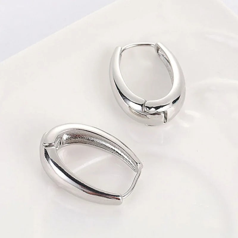 Classic Vintage Metal Hoop Drop Earrings Women Wedding Party