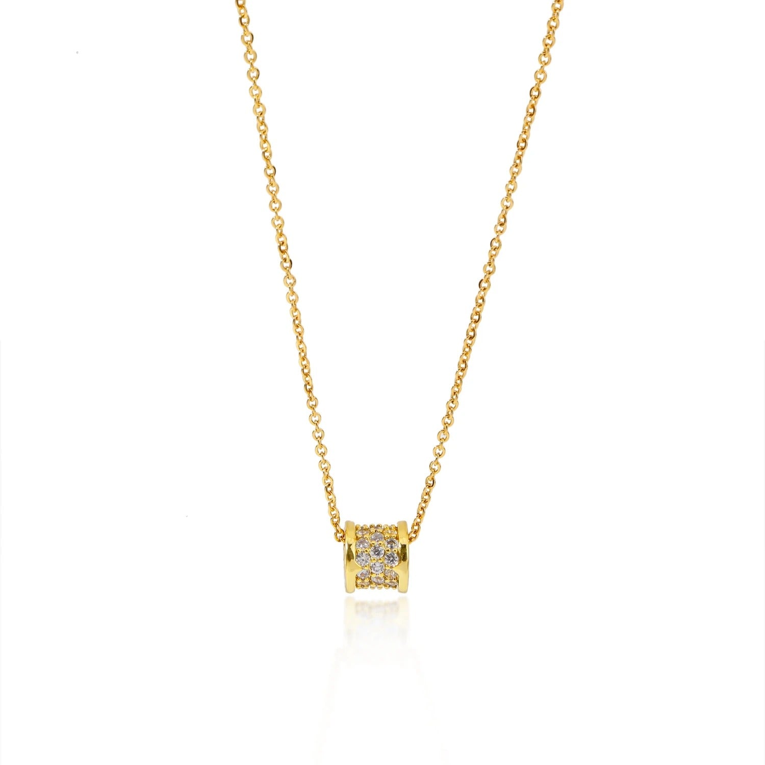 Fashion Stainless Steel Zirconia Pendants Vintage Luxury Necklace for Women Jewelry Gold Color O Chain Girlfriend Gifts