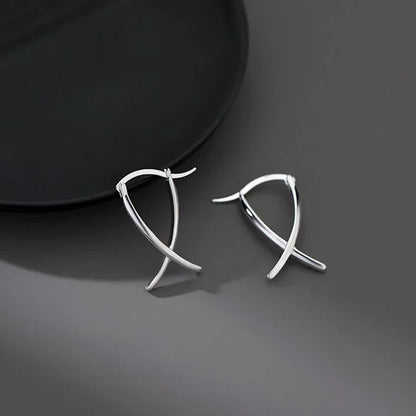 Trendy Jewelry Simply Earrings Unique Geometry Earrings For Women Gift Earrings Fashion Jewelry Korean Silver Color Earrings