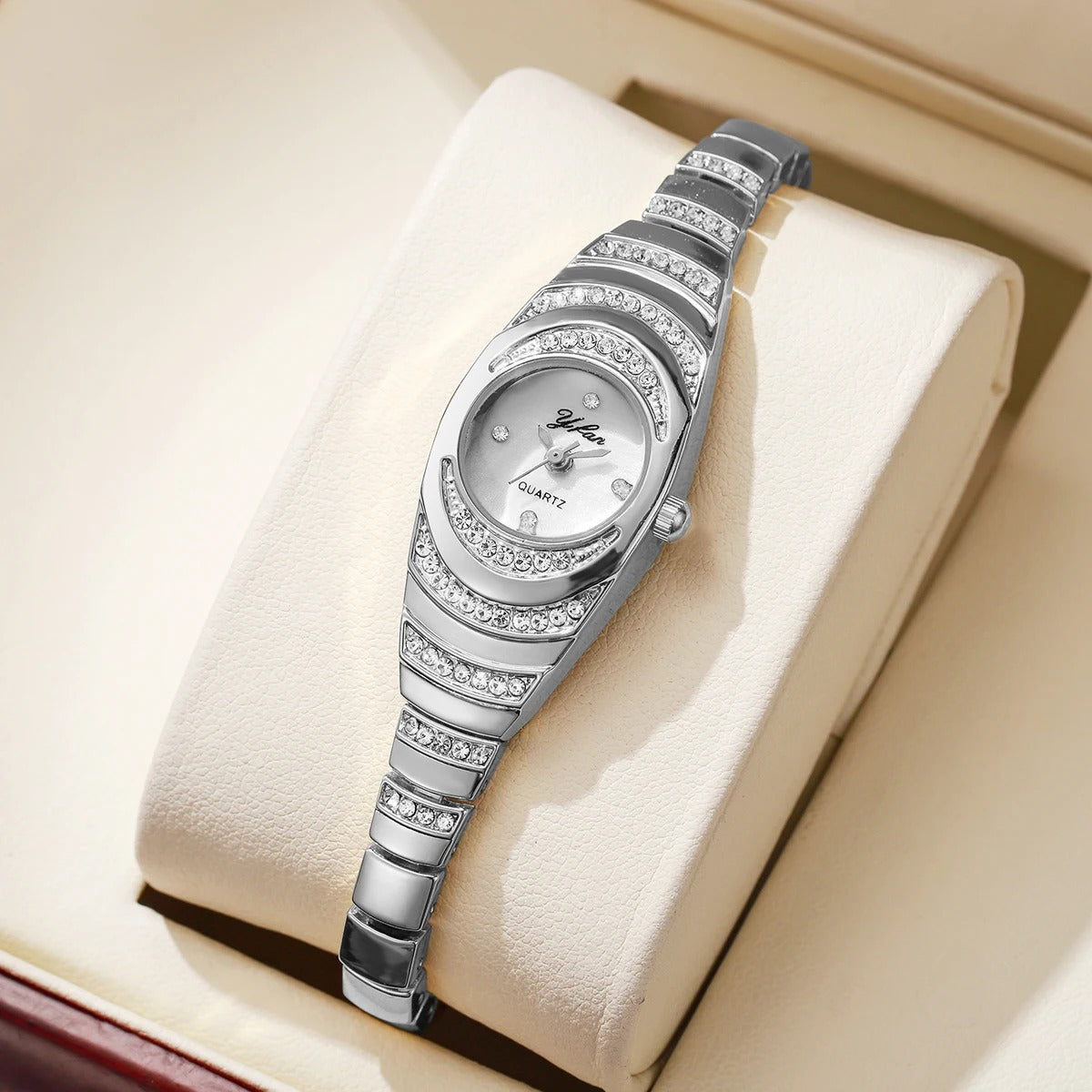 Elegant Women’s Rhinestone Quartz Bracelet Watch Fashion Luxury Wristwatch