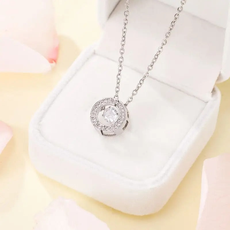 Classic Stainless Steel Zircon Choker Necklace for Couples Elegant Fashion Jewelry Gift