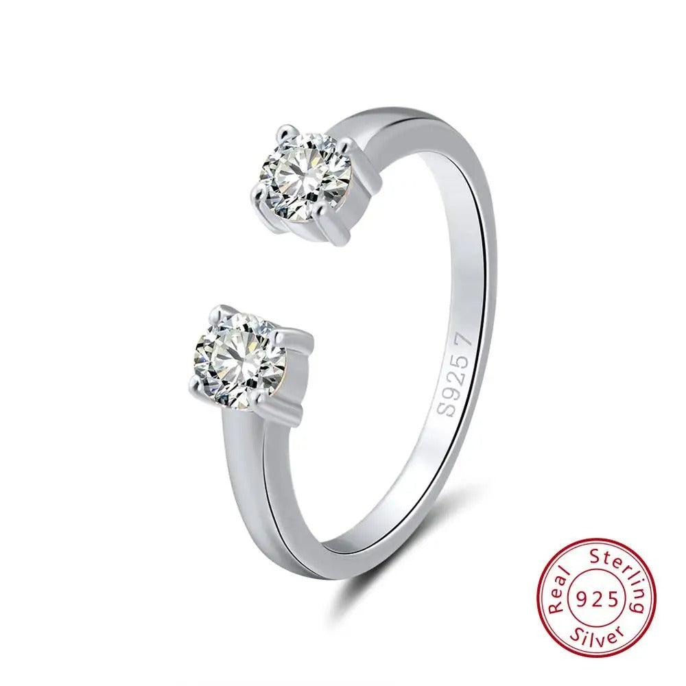 ORSA JEWELS 925 Silver Adjustable Ring AAA Zircon Jewelry Gift