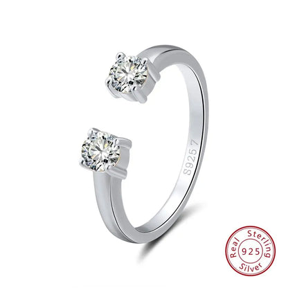 ORSA JEWELS 925 Silver Adjustable Ring AAA Zircon Jewelry Gift