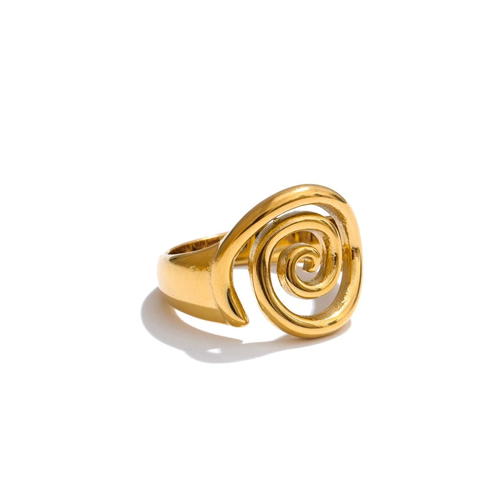 Ocean Series Gold Plated Ring for Women Trendy Fashion Jewelry