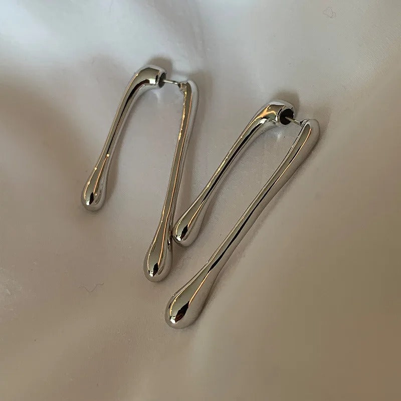 Trendy Statement Jewelry Resin Teardrop Earrings Geometric Back Front Drop Earrings For Women Girls Party Wedding Gift