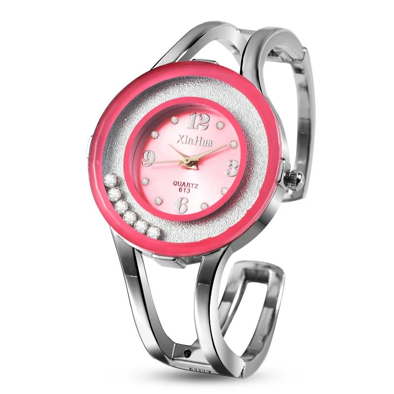 Women’s Bracelet Quartz Watch Crystal Stainless Steel Bangle