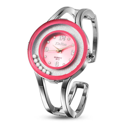 Women’s Bracelet Quartz Watch Crystal Stainless Steel Bangle