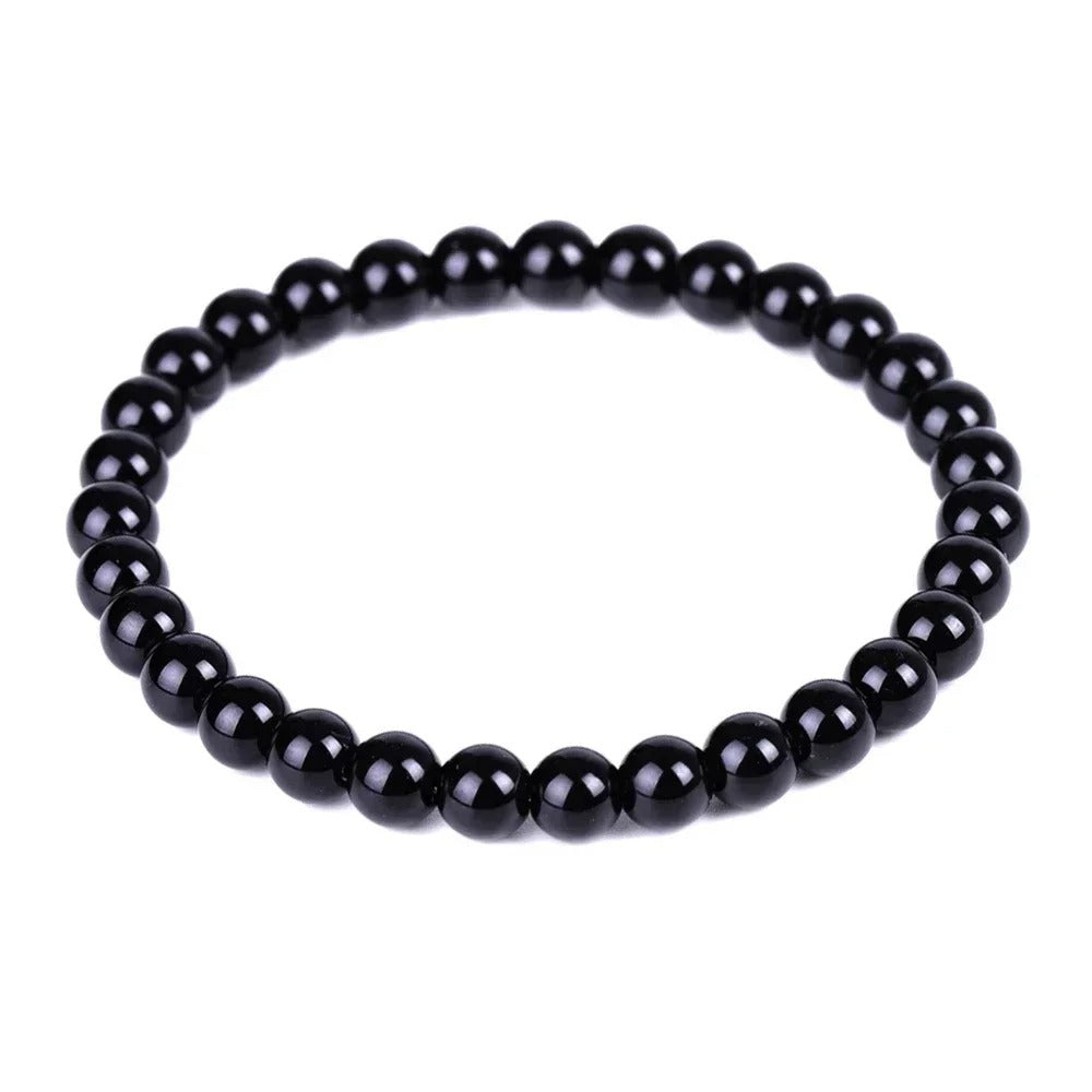Black Obsidian Natural Stone Bracelet Anti-Anxiety Weight Loss