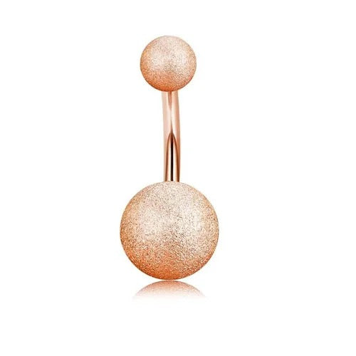 Surgical Stainless Steel Belly Button Rings for Women Girls Body Piercing with Gold Plated Brass Flower