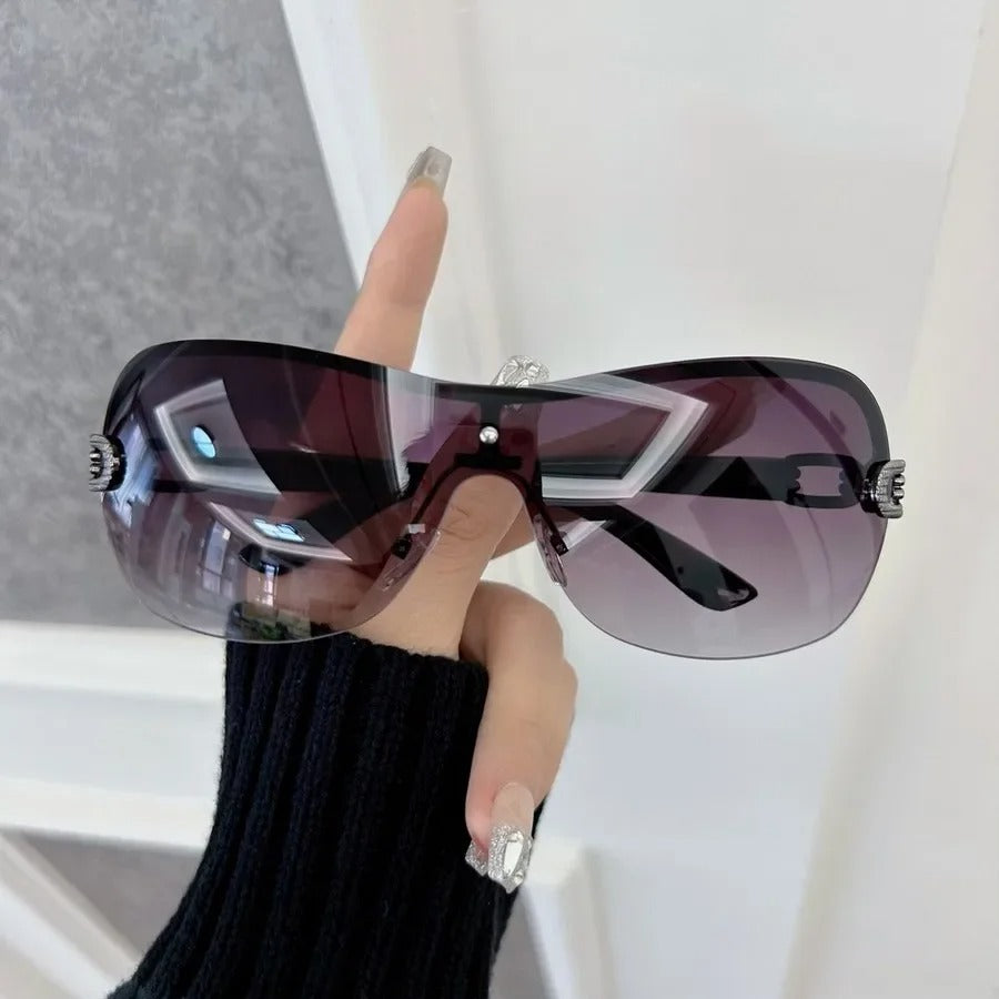 Casual Square Gradient Sunglasses Unisex Designer Travel Shades