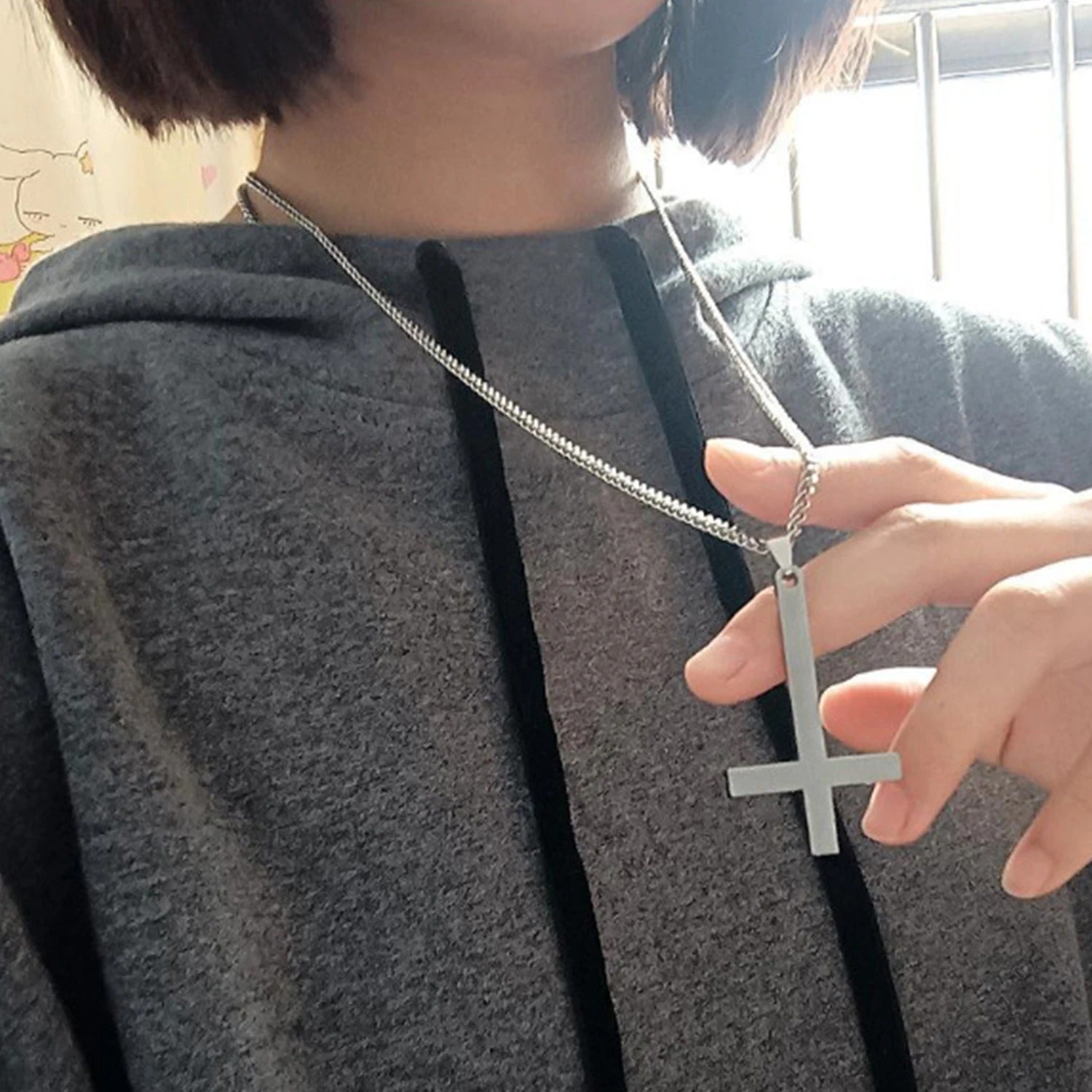 Personality Crosses Necklace  On The Neck Stainless Steel Necklaces For Women Accessories Fashion Jewelry