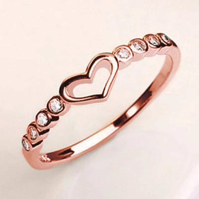 Heart CZ Ring for Women Chic Daily Wear Fashion Jewelry