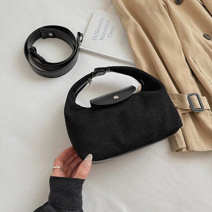 Women’s Small Faux Suede Underarm Shoulder Bag