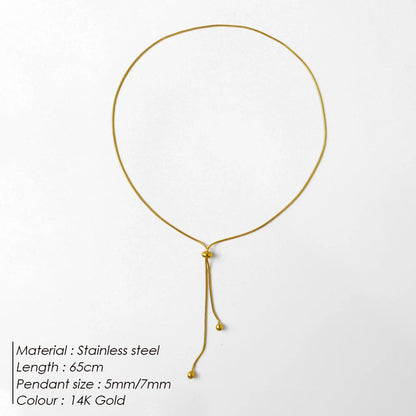 eManco Personalized Snake Chain Adjustable Necklace for Women