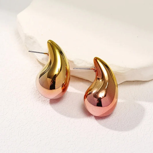 New Fashion Thick Teardrop Earrings Women Colorful Drop Jewelry