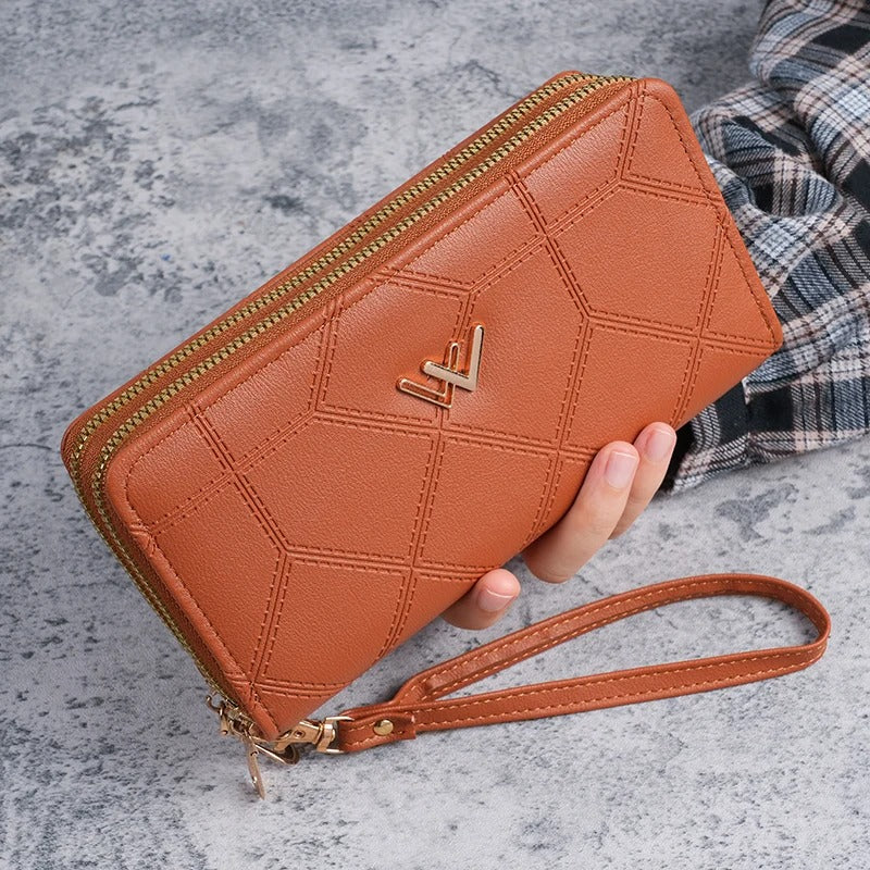 High-End Ladies Long Wallet Large Capacity Clutch & Phone Bag