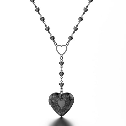 Personalized Heart Locket Necklace for Girls Stainless Steel- Heart Necklace