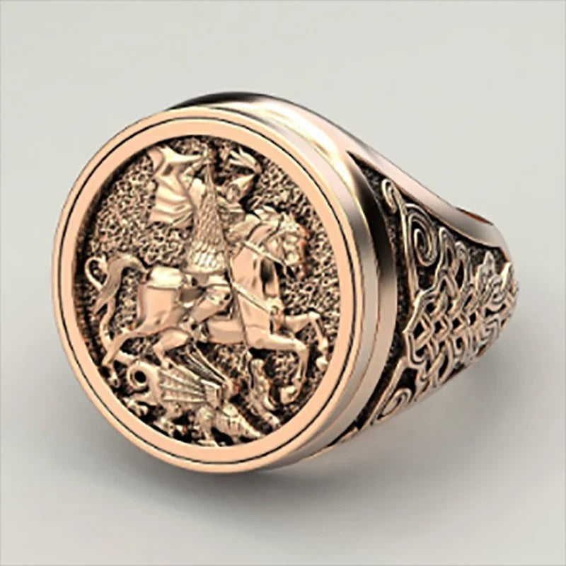 Unique Men’s Knight Horse Dragon Ring Party Jewelry Size 6-13