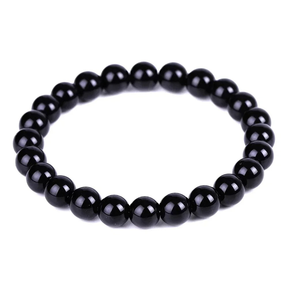 Black Obsidian Natural Stone Bracelet Anti-Anxiety Weight Loss