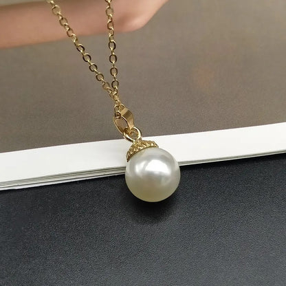 Shell & Pearl Pendant Necklace Trendy Summer Jewelry for Women
