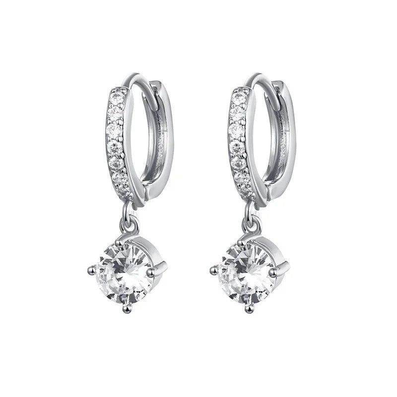 Silver Gold Filled Dangle Earrings For Women  Drop Earring Jewelry Circle Ear Ring