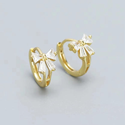 Europe Double Layered Zircon Hoop Earrings For Women Gold Silver Color Personality Punk Earring Party Jewelry Gifts
