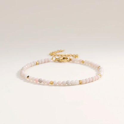 Faceted African Nature Stone Bracelet Women Gold Plated Jewelry
