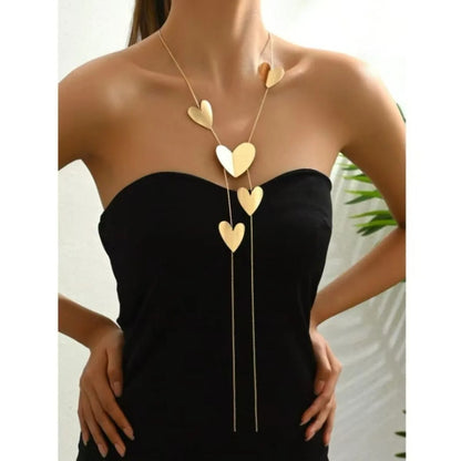 Large Round Pendant Long Necklace for Women Simple Collarbone Chain