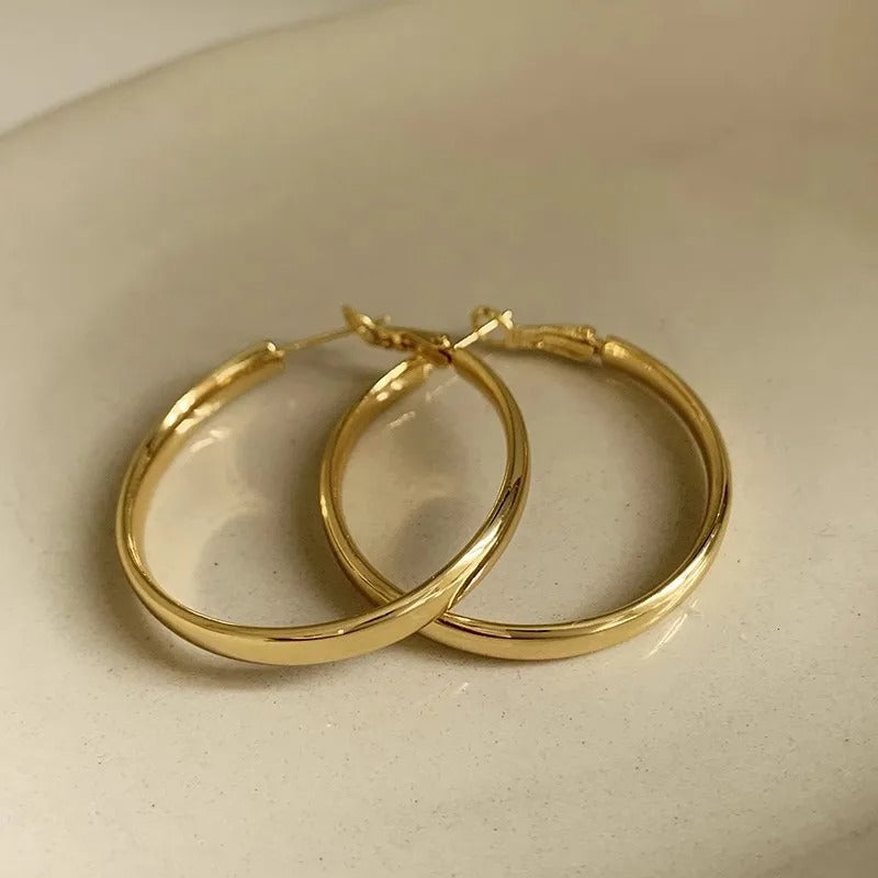 Trendy Oversized Circle Hoop Earrings Fashion Statement Jewelry